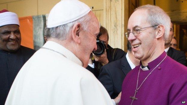 Pope Francis and the Archbishop of Canterbury