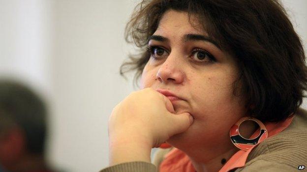 Khadija Ismayilova, a reporter for Radio Free Europe/Radio Liberty in Baku, Azerbaijan