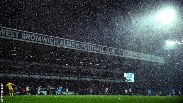 Heavy snow at The Hawthorns