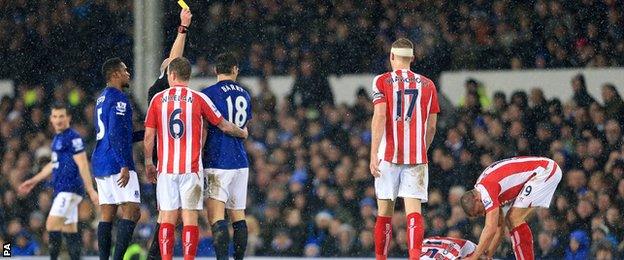 Gareth Barry yellow card