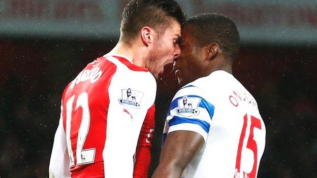 Olivier Giroud (left) and Nedum Onuoha