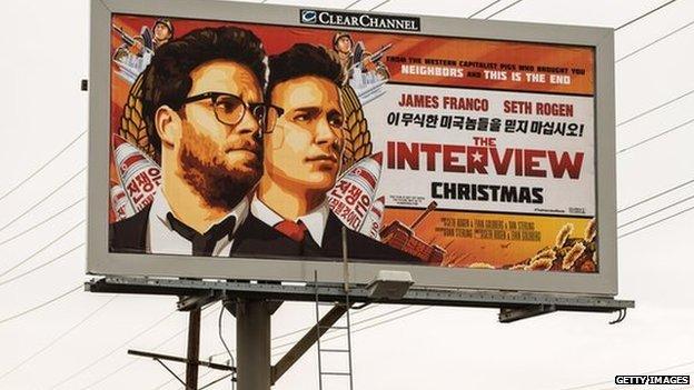 Billboard advertising The Interview (19 December)