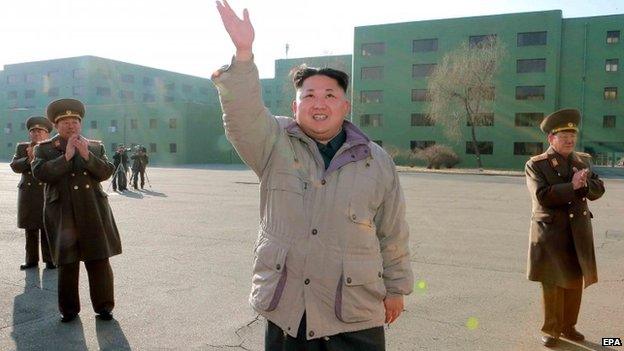 North Korean leader Kim Jong-un at military unit, 26 December 2014