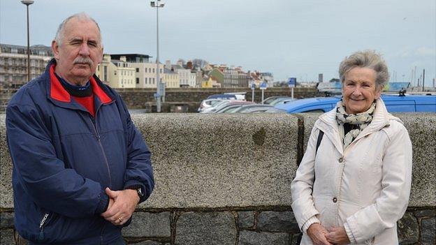 Alan and Jean Harris at the proposed site of the memorial