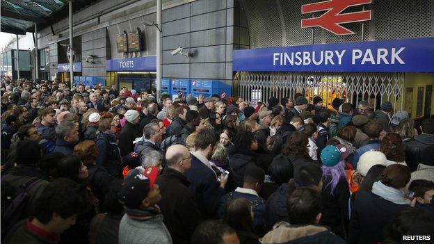 Crowds at Finsbury Park