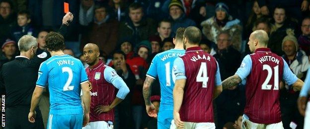 Fabian Delph red card