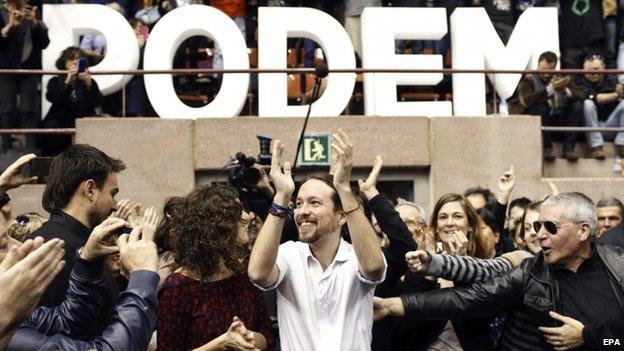 A Podemos rally in Spain