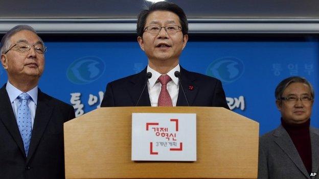 The South's minister overseeing North Korean affairs, Ryoo Kihl-jae
