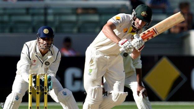 Shaun Marsh plays a shot at the MCG