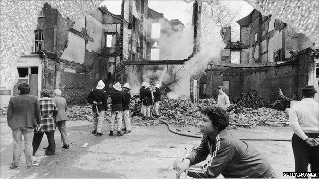 Firefighters in Brixton