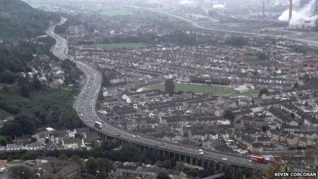 M4 ger Port Talbot