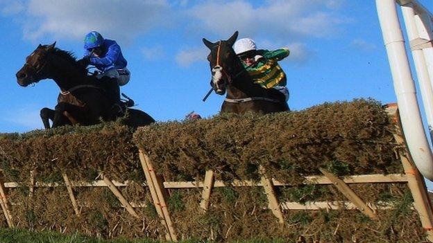 Hurricane Fly leads Jezki at Leopardstown