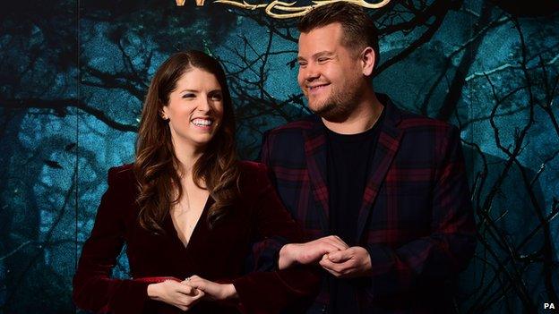 Anna Kendrick and James Corden