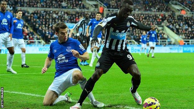 Papiss Cisse and Seamus Coleman