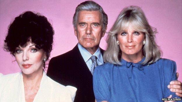 Joan Collins, John Forsythe and Linda Evans