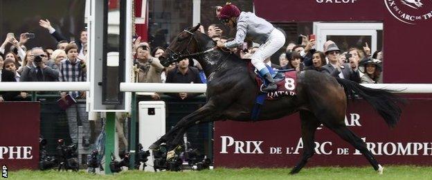 Treve wins the 2014 Arc at Longchamp