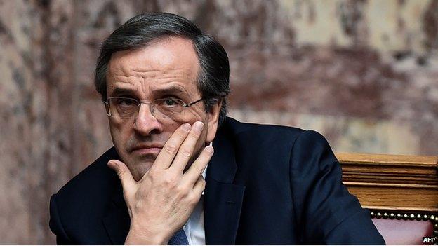 Greek Prime Minister Antonis Samaras, 29 Dec 14