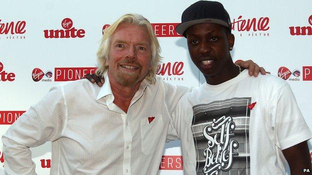 Sir Richard Branson and Jamal Edwards