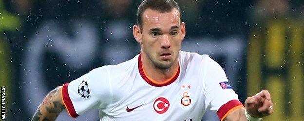 Galatasaray forward Wesley Sneijder