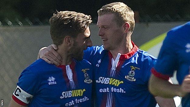 Inverness players Graeme Shinnie and Billy McKay