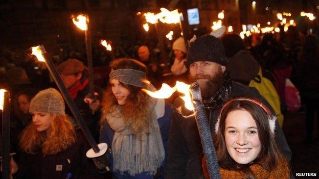 Torchlight procession