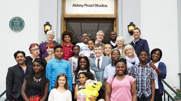 Gareth Malone's All Star Choir comprised of Alison Steadman, Linda Robson, Nitin Ginatra, Craig Revel Horwood, John Craven, Radzi Chinyanganya, Mel Giedroyc, Jo Brand, Fabrice Muamba, Margaret "The Machine" Alphonsi, Alice Levine and Larry Lamb.