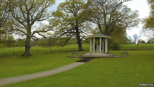 The Magna Carta memorial at Runnymede