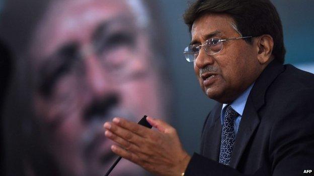 Pervez Musharraf addresses a youth parliament in Karachi on December 4