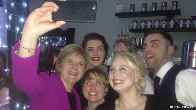 Nicola Sturgeon took a selfie with Susan and Gerrie's children