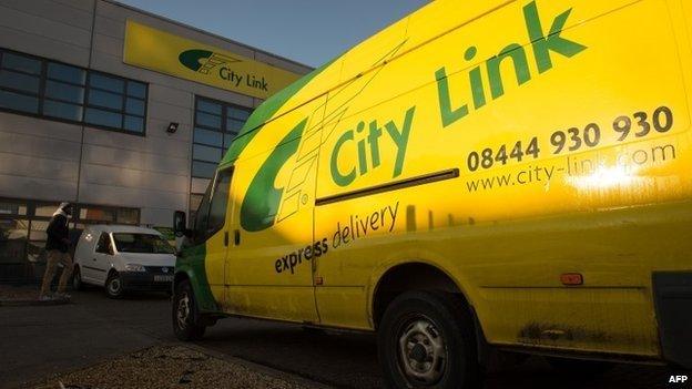 City Link van outside depot