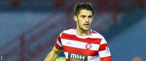 Hamilton Academical left-back Stephen Hendrie