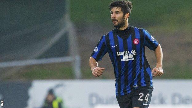 Hamilton Academical defender Jesus Garcia Tena