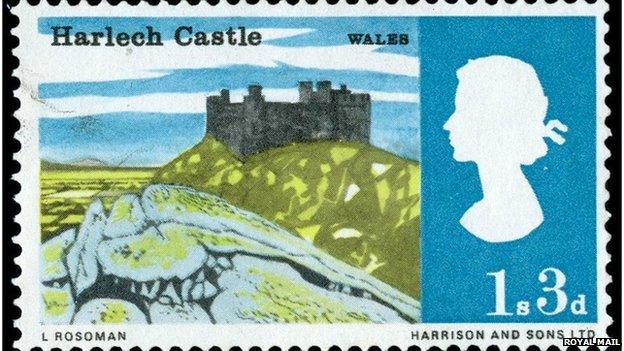 Harlech Castle stamp