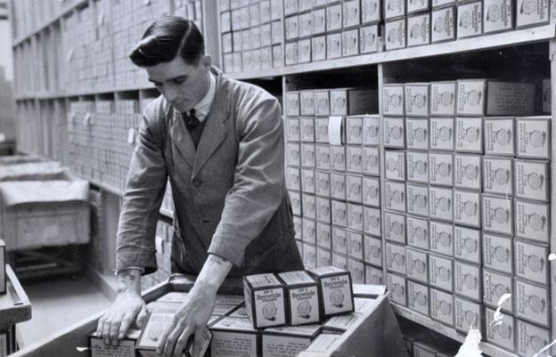 Brownies being packed for shipping