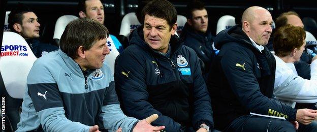 Peter Beardsley, John Carver and Steve Stone