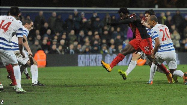 Wilfried Bony scores for Swansea