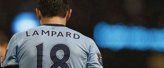 Manchester City midfielder Frank Lampard