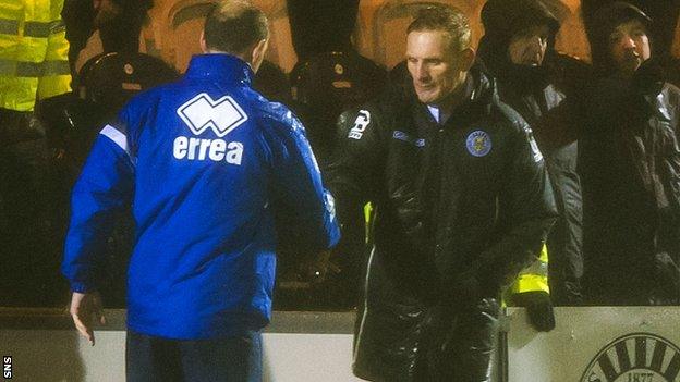 Kilmarnock manager Allan Johnston and St Mirren boss Gary Teale