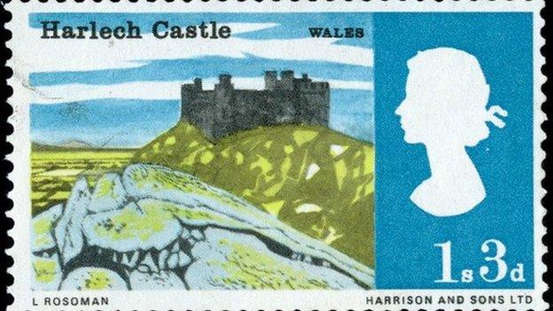 Harlech Castle stamp