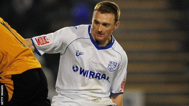 Craig Curran in action for Tranmere Rovers