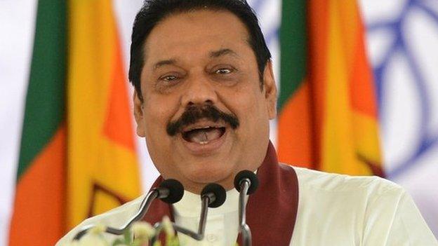 Sri Lankan president, Mahinda Rajapakse