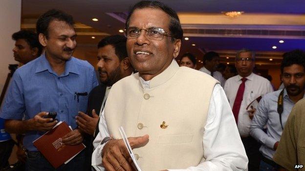 Mr Rajapakse's main rival, Maithripala Sirisena