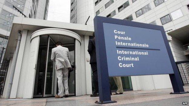 The exterior of the International Criminal Court