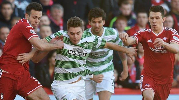 Aberdeen against Celtic