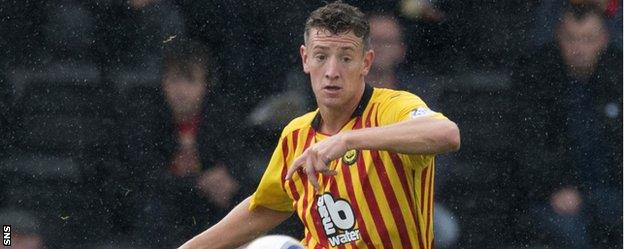 Aaron Muirhead in action for Partick Thistle