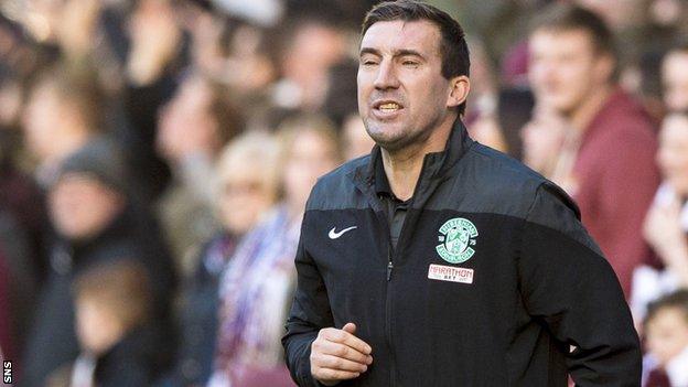 Hibs manager Alan Stubbs