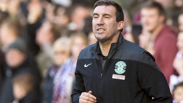 Hibs manager Alan Stubbs