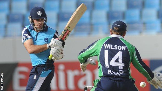 Scotland's Kyle Coetzer and Ireland's Gary Wilson