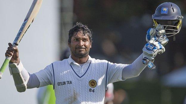 Sri Lanka batsman Kumar Sangakkara reached 203 against New Zealand