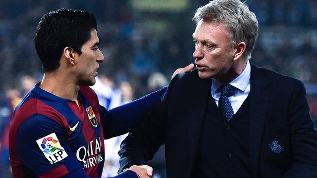 David Moyes and Luis Suarez